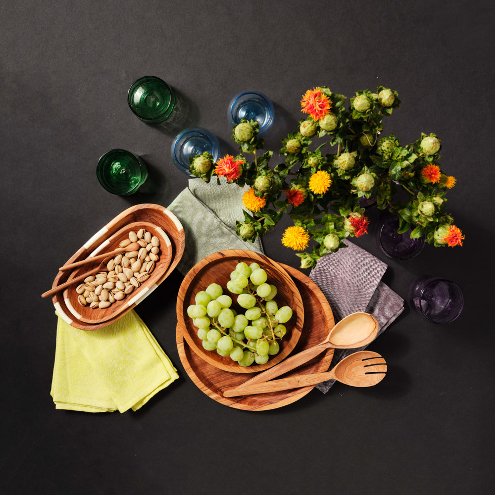 Handcrafted natural tabletop collection