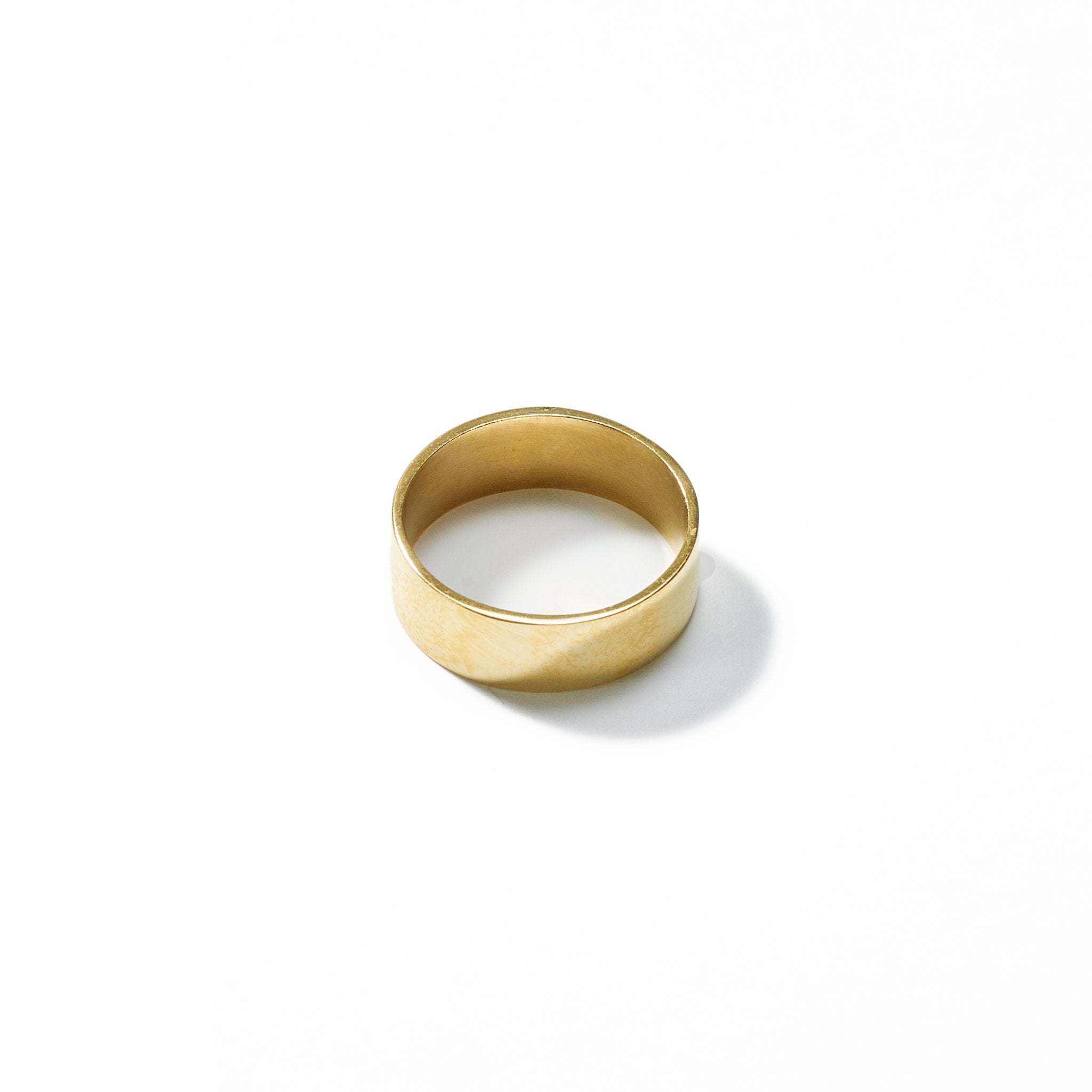 A classic and understated size 6.5 ring, of medium width, handcrafted from upcycled brass.Perfect for stacking or beautiful alone.