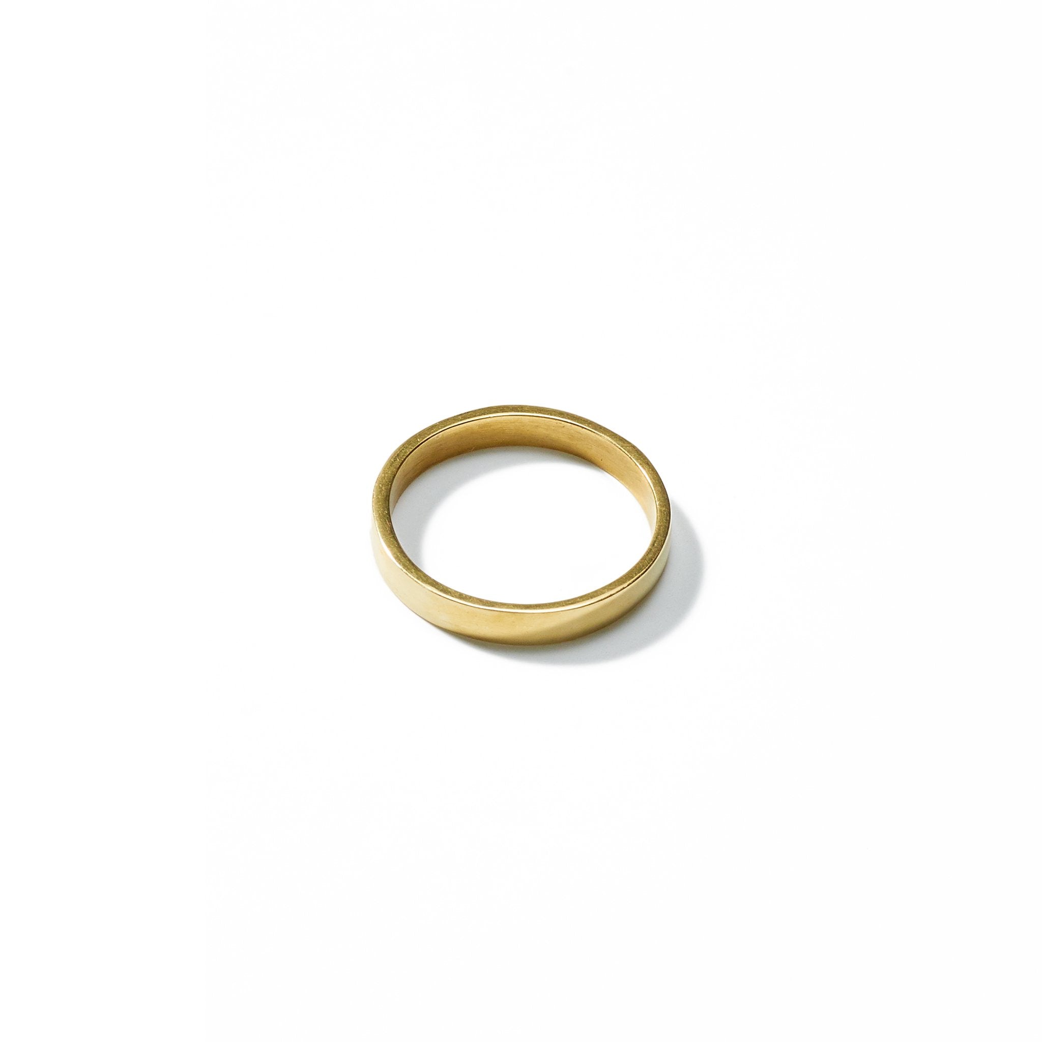 A classic and understated size 8 ring, of narrow width, handcrafted from upcycled brass.Perfect for stacking or beautiful alone.