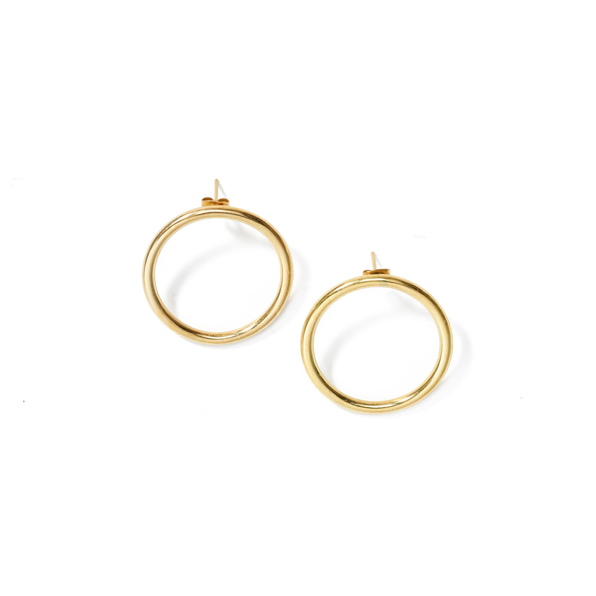 Brass Earrings Hoops Large Sustainable Eco-Friendly Jewelry Accessory â Raven + Lily