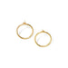 An untraditional hoop earring that sits parallel instead of perpendicular to your ear, handcrafted from upcycled brass.