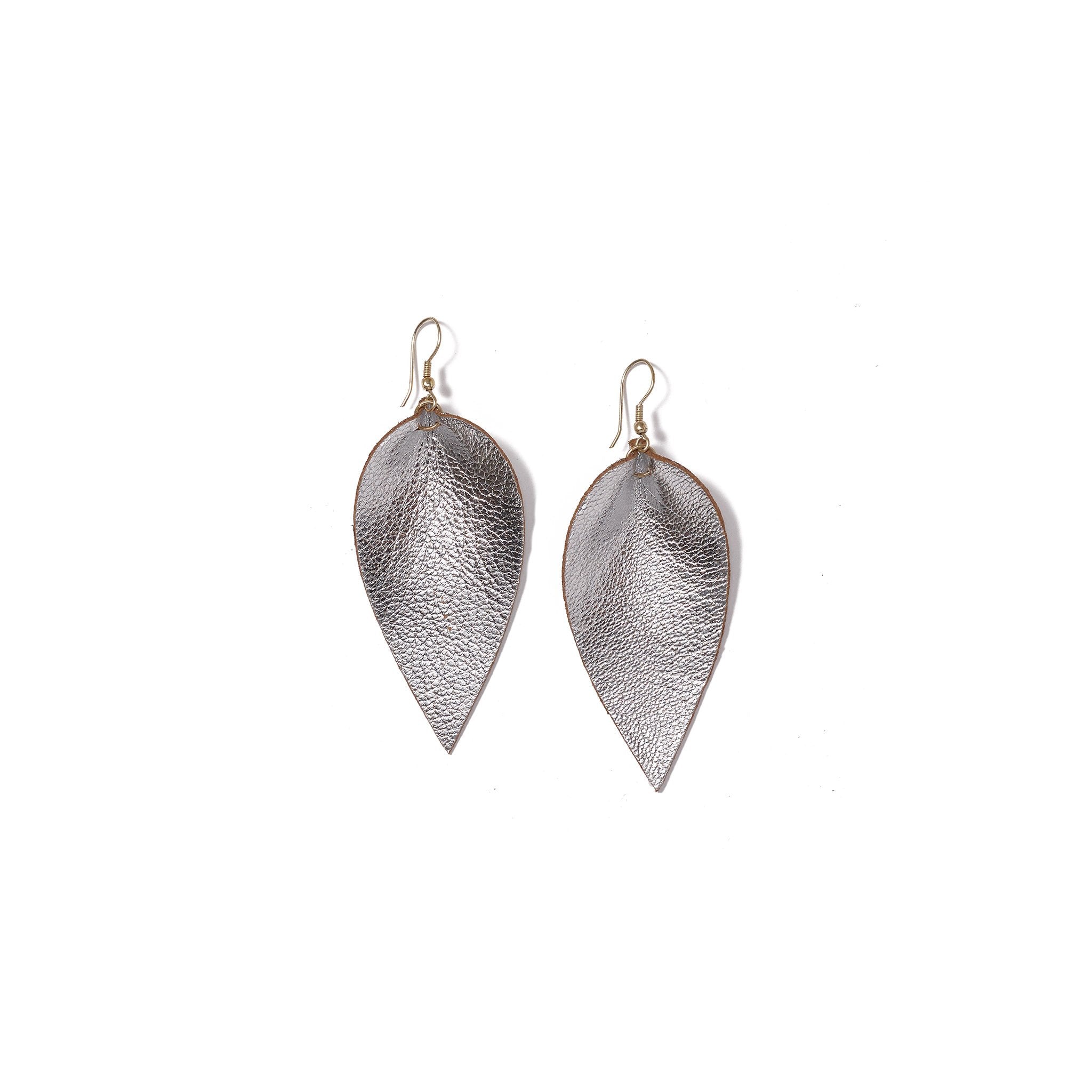Leather Leaf Earrings · How To Make A Pair Of Leather Earrings · Jewelry on  Cut Out + Keep