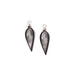 Classic design that transitions effortlessly from day to night, these black and silver leather leaf earrings are handcrafted from sustainable leather.