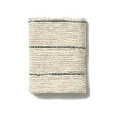 Soft waffle towels in grey stripe, hand-woven from 100% Ethiopian cotton that only get softer with time.