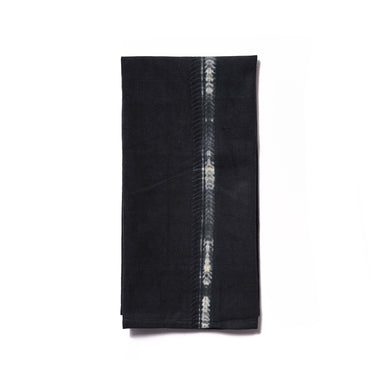 Update your kitchen with this chic yet durable and absorbent black stripe tie-dye kitchen towel, hand-woven from 100% Ethiopian cotton and dyed in small batches.
